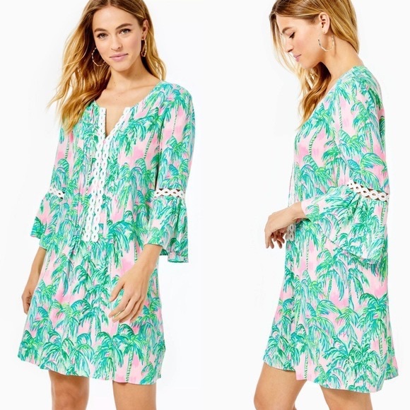 Lilly Pulitzer Dresses & Skirts - Lilly Pulitzer Hollie Tunic Dress Pink Blossom Suite Views Size L